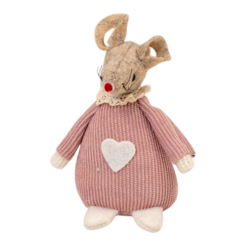 Short Pink Fabric Mouse