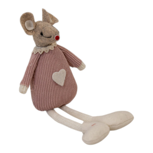 Pink Fabric Hanging Mouse