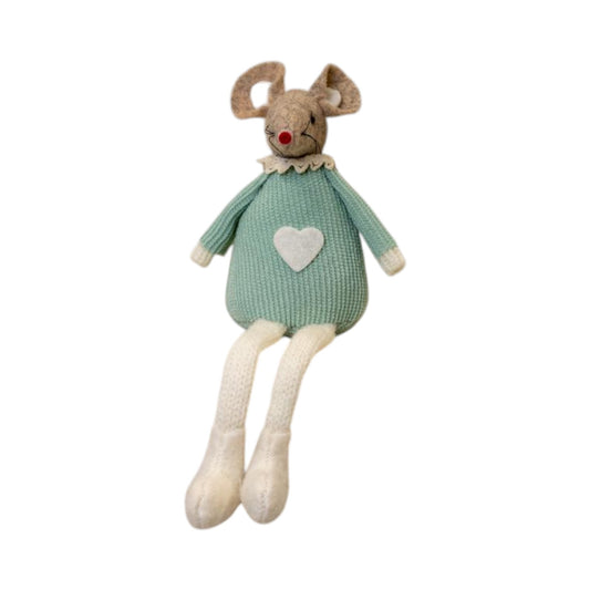 Green Fabric Sitting Mouse