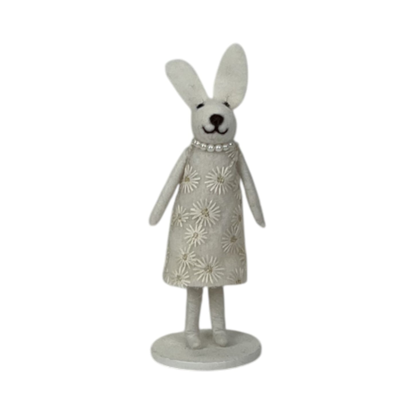 Rabbit Wearing Pink Floral Dess 21*8*8  Weight-32G