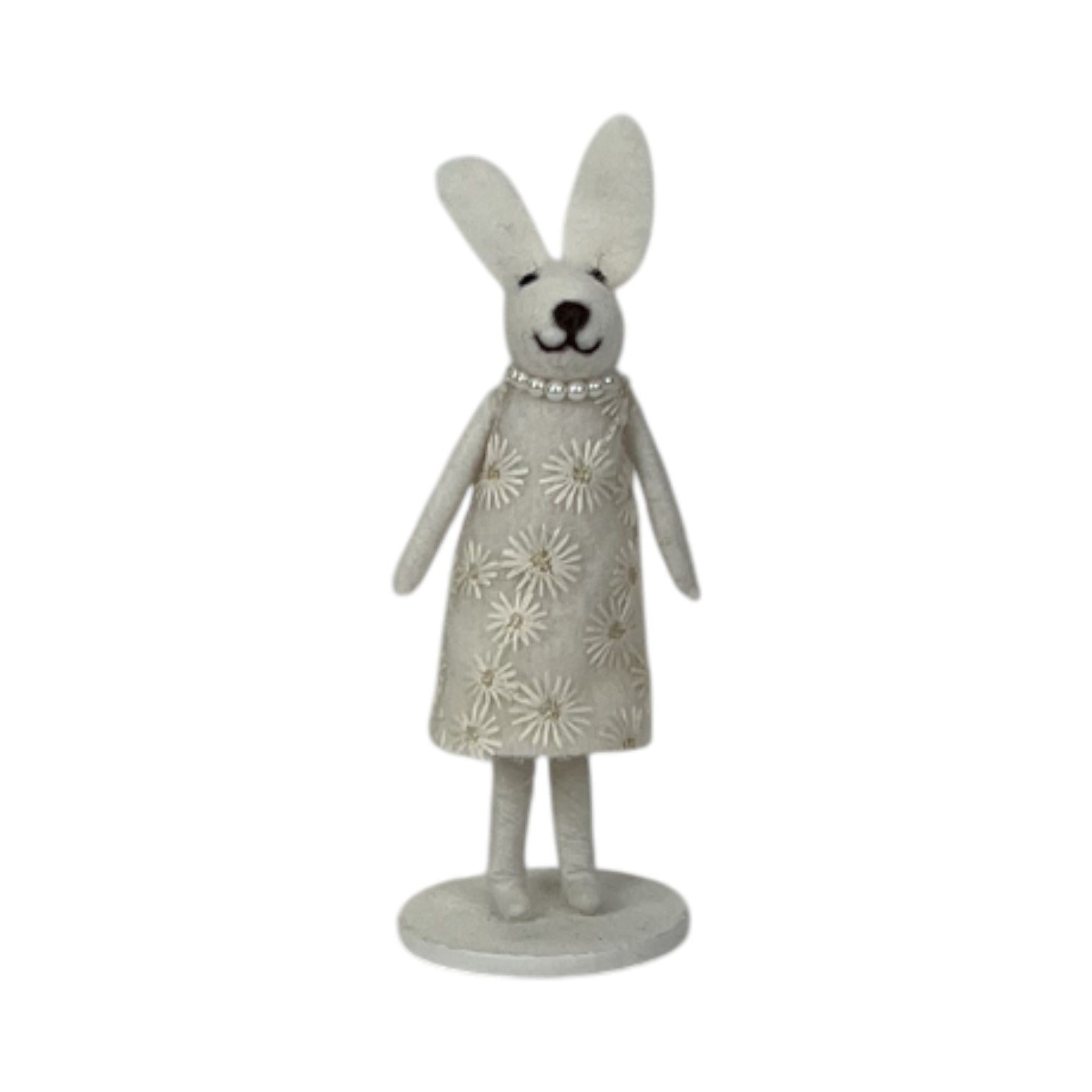 Rabbit Wearing Pink Floral Dess 21*8*8  Weight-32G