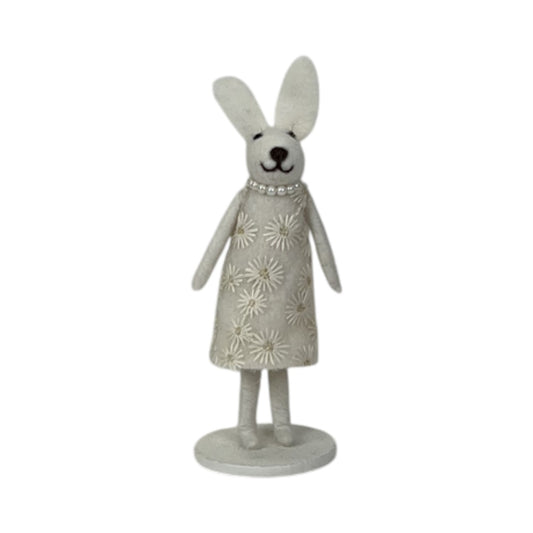 Rabbit Wearing Pink Floral Dess 21*8*8  Weight-32G