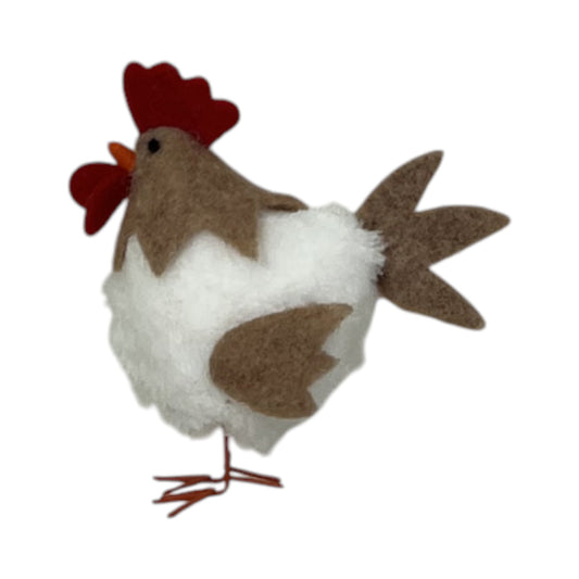 Beige And White Chicken 13X7X15cm  Weight-15G