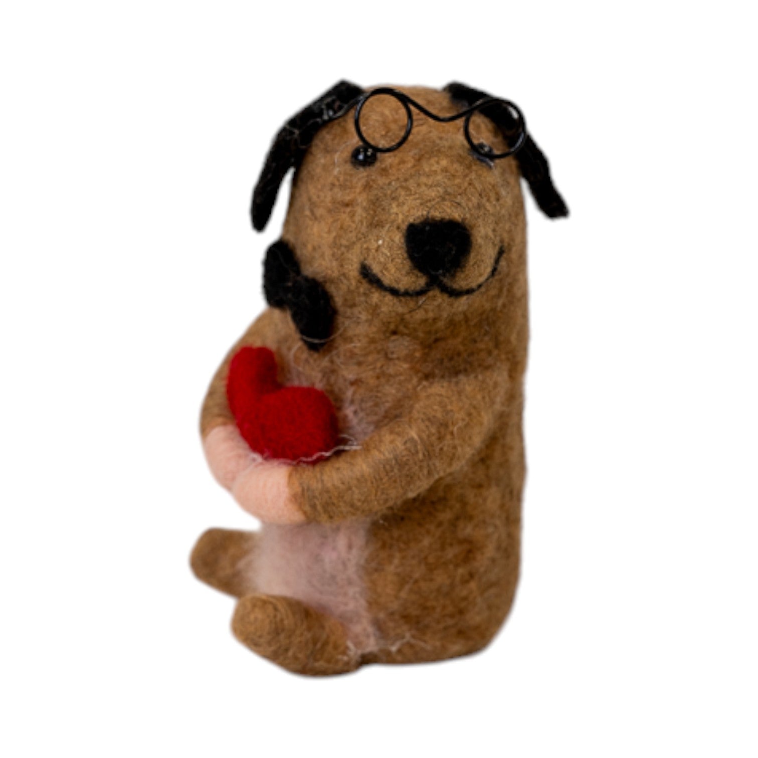 Sausage Dog Holding Rose 9X9X10cm  Weight- 10G