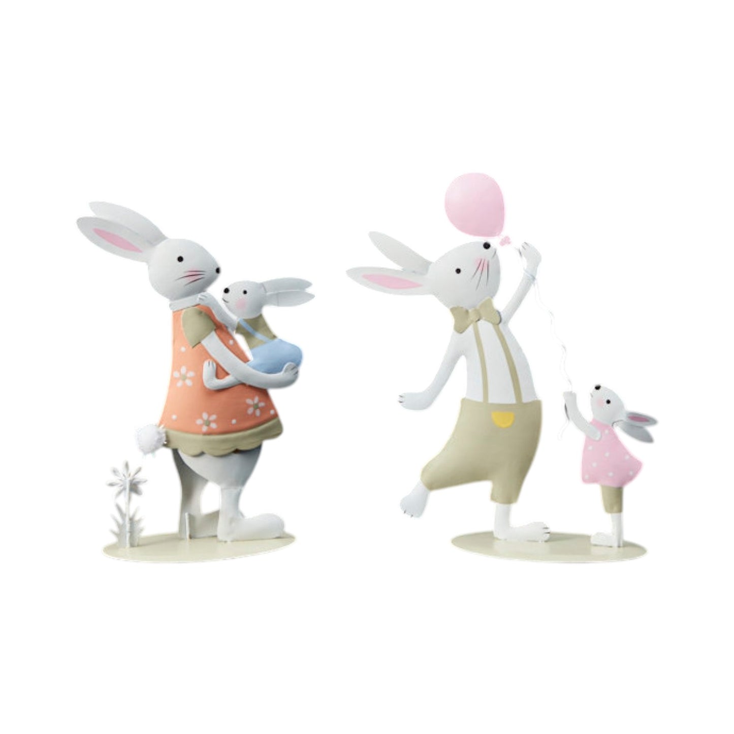 Mixed Metal Rabbits H19 W13 D5