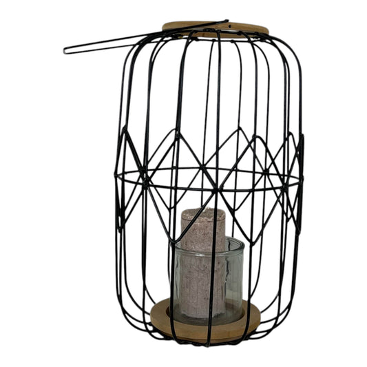 Lantern with 10X10 glass in black colour