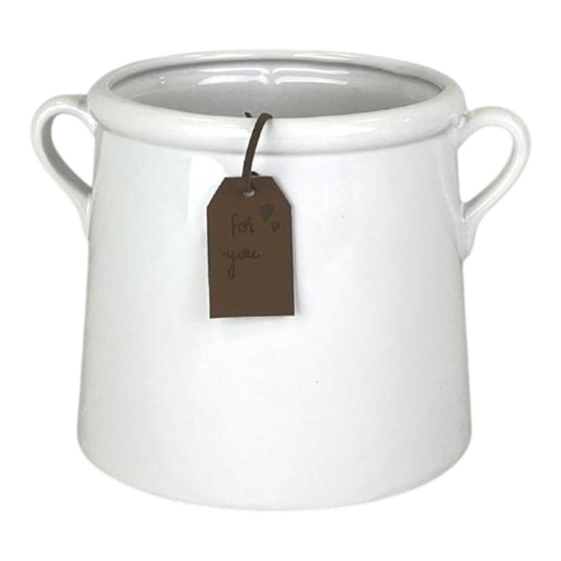White "For You" Vase TD13cm x H15cm
