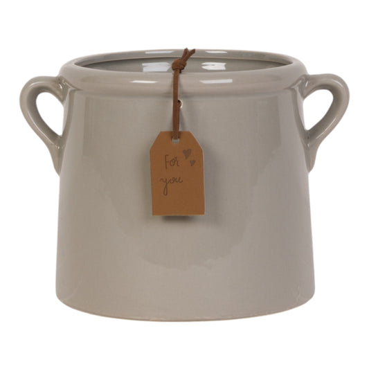 Grey "For You" Vase TD13cm x H15cm