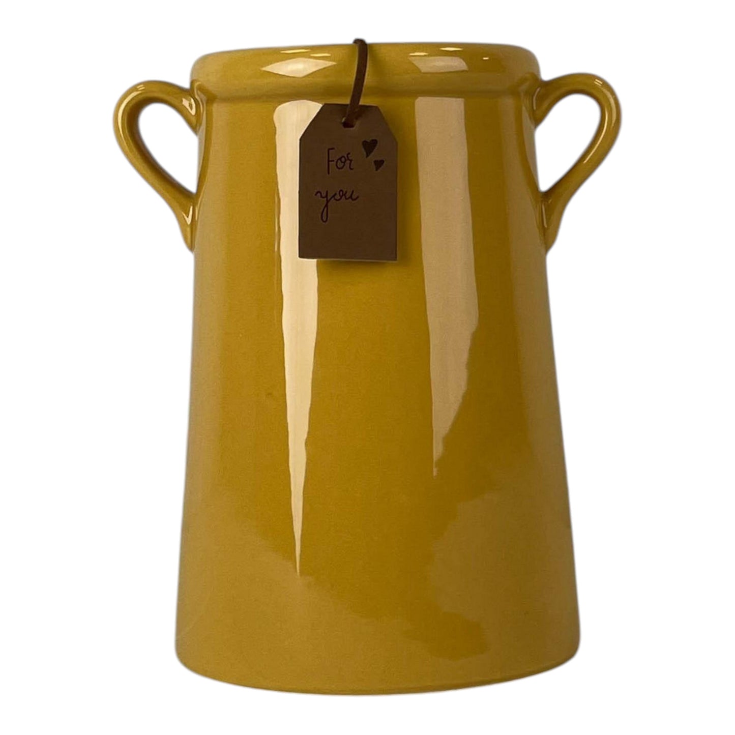 Burnt Yellow "For You" Vase TD10cm x H18cm