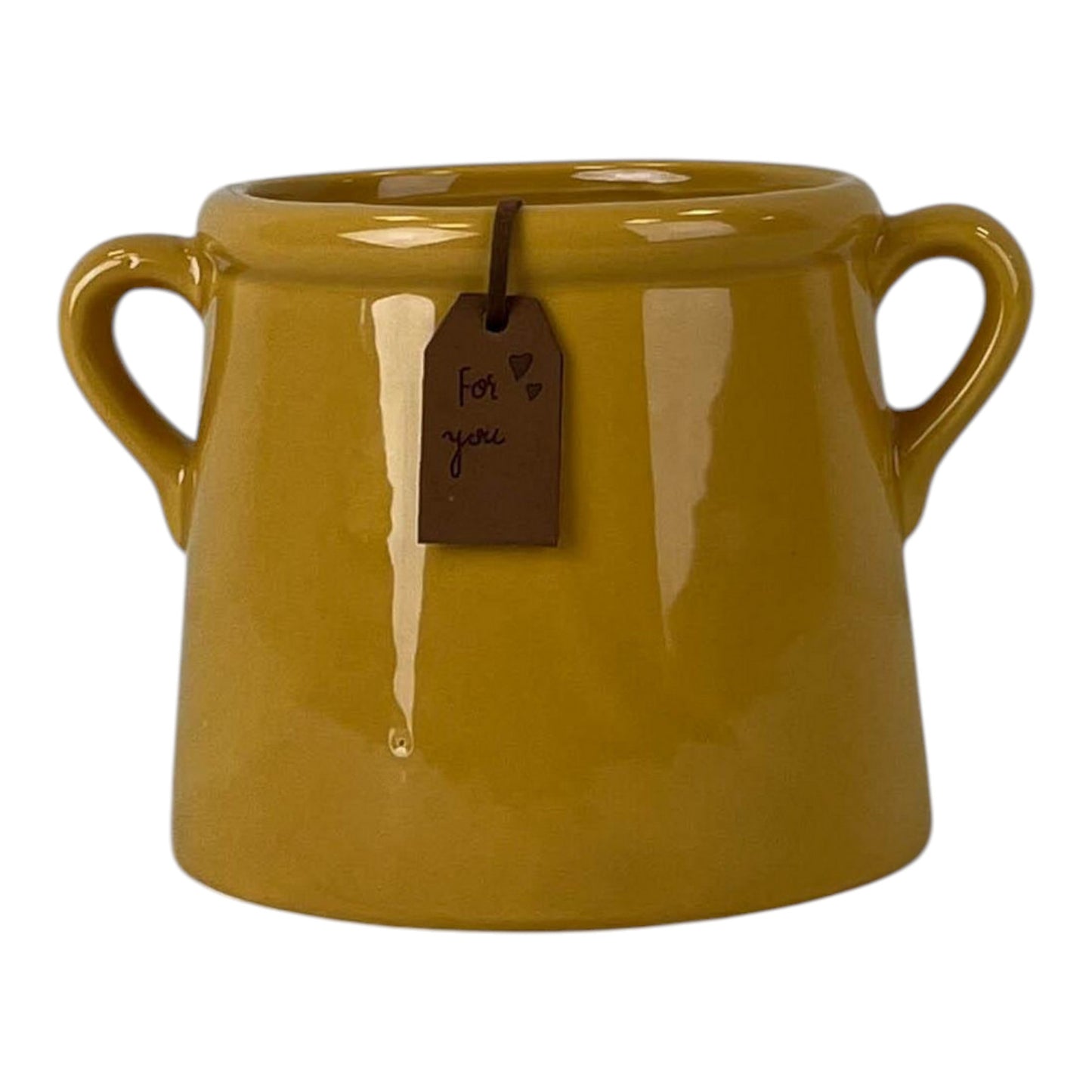 Burnt Yellow Pot (10cm)