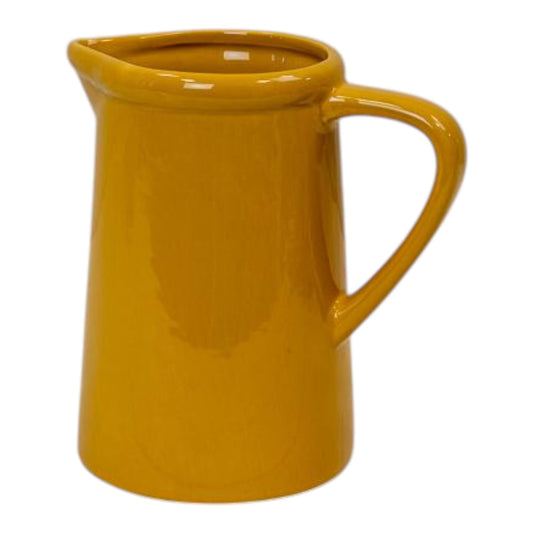 Large Burnt Yellow Ceramic Jug