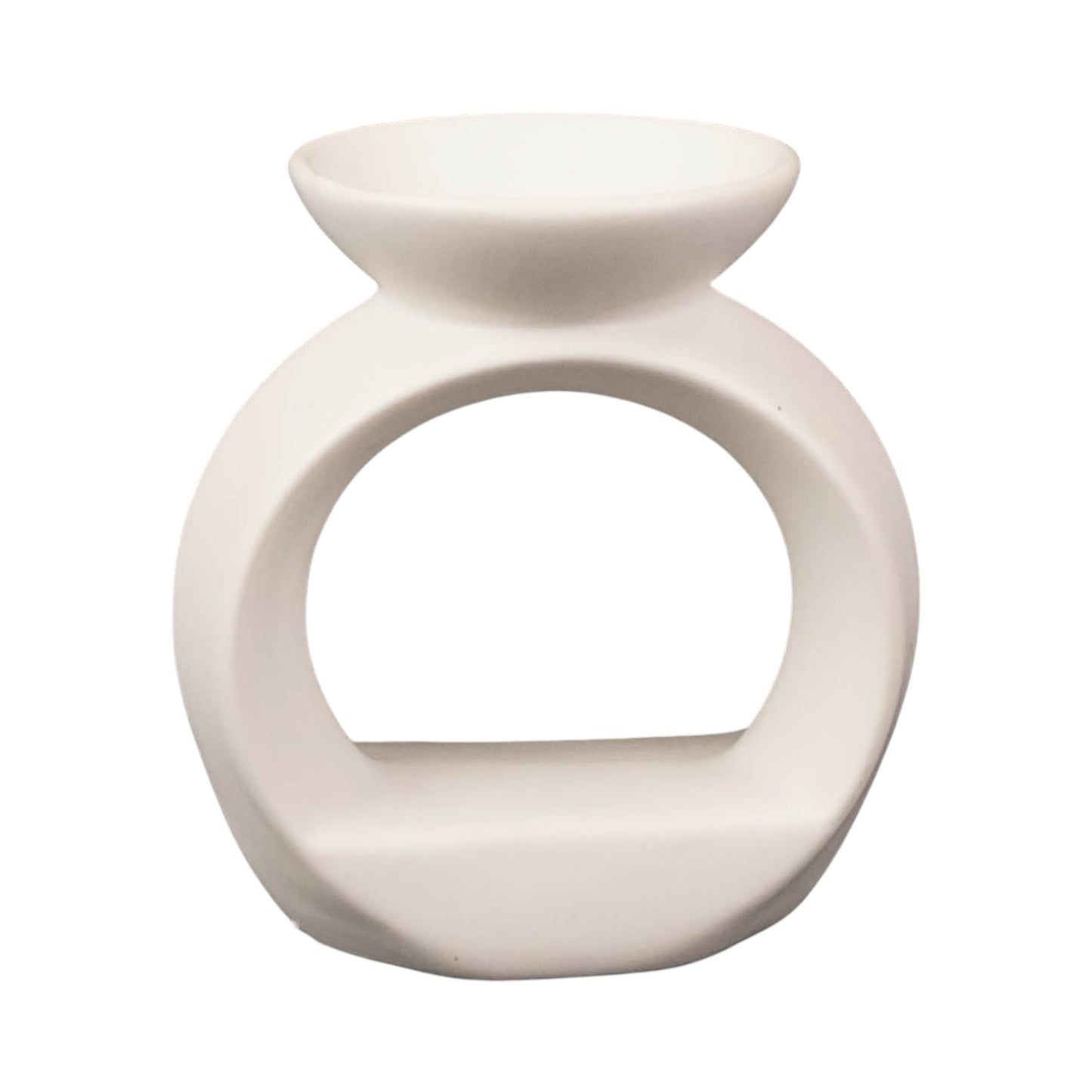 White Ceramic Wax/Oil Burner H13cm x W12.5cm