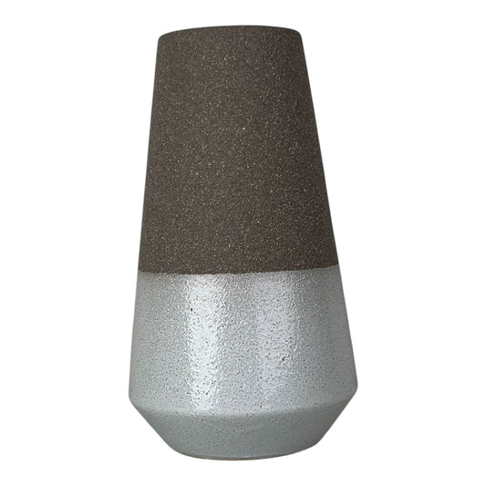 Textured Mocha Ceramic vase