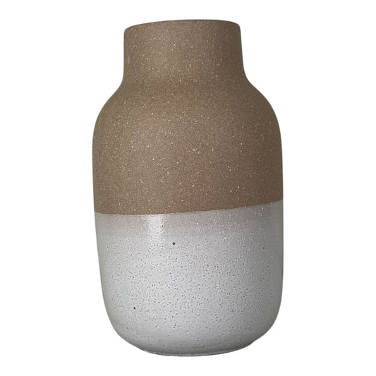Textured Taupe Ceramic vase