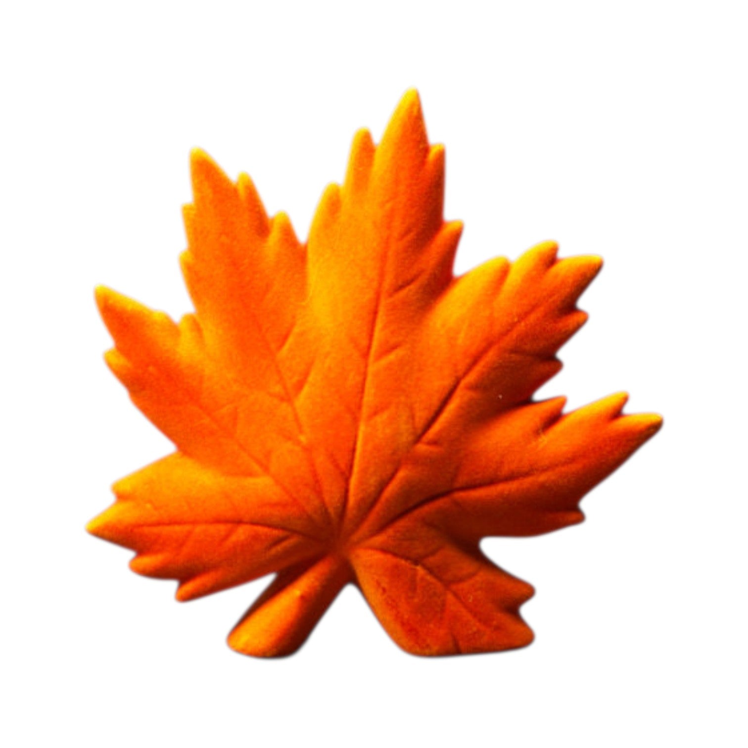 Orange Flocked Ceramic Maple Leaf 15.2X4.8X14.8cm