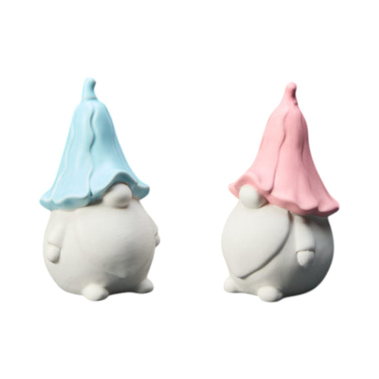 Mixed Pink And Blue Gonks H11.6 W6.7 D6.5