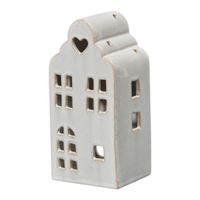 Ceramic House Tealight Holder W8.5xD8xH18cm