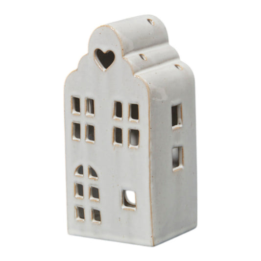 Ceramic House Tealight Holder W8.5xD8xH18cm