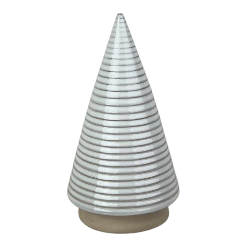 Glazed Ceramic Tree Ornament with Textured Detail L13xD13xH23.5cm