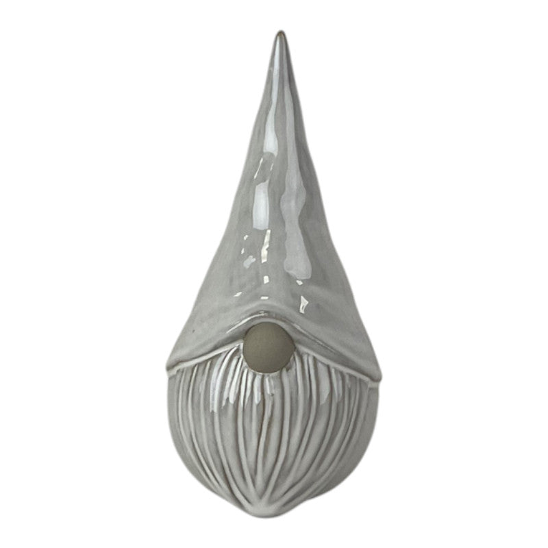 Glazed Ceramic Gonk Ornament with Textured Detail