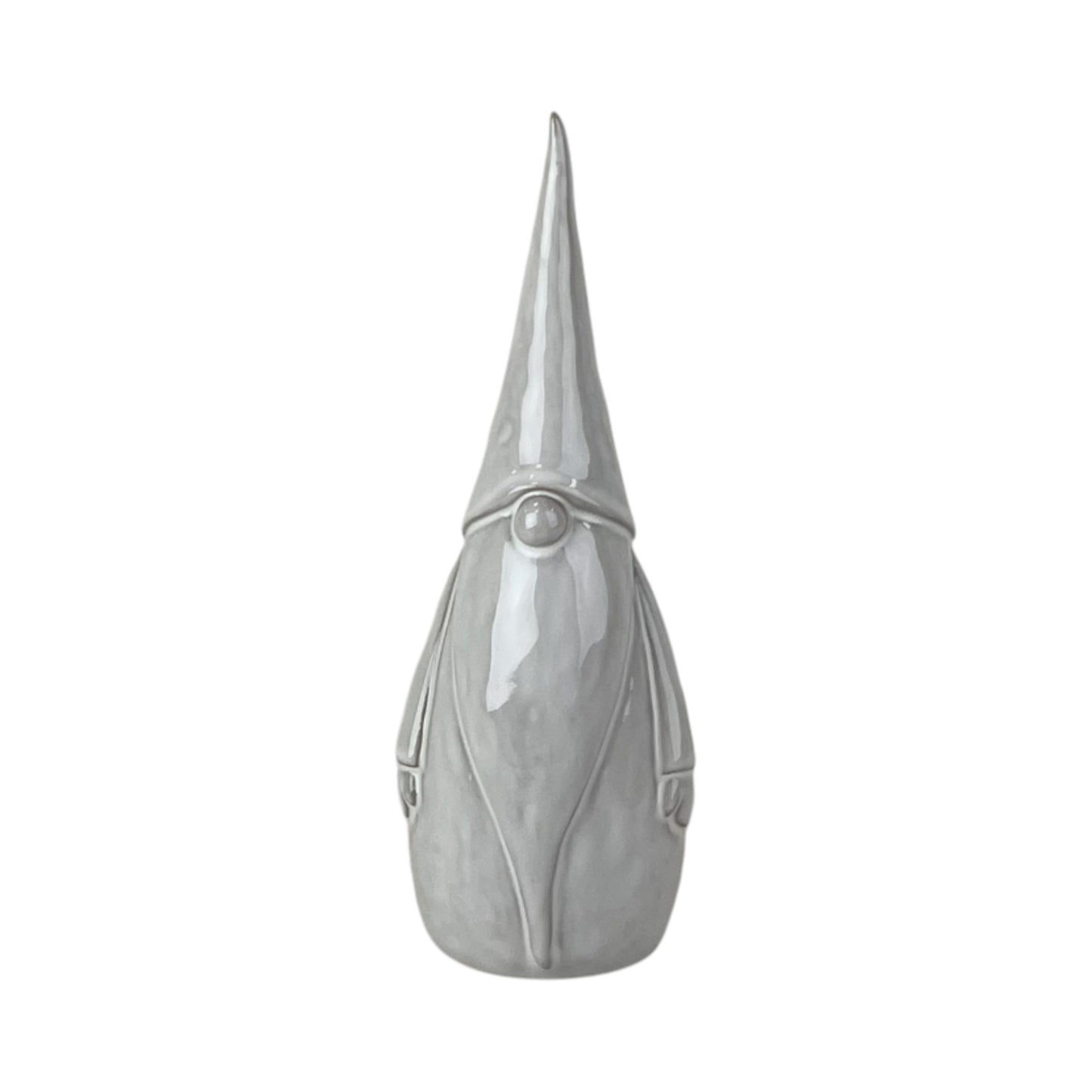 Glazed Ceramic Gonk Ornament with Textured Detail