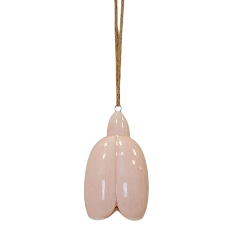 Pink Ceramic Hanging Flower Decoration