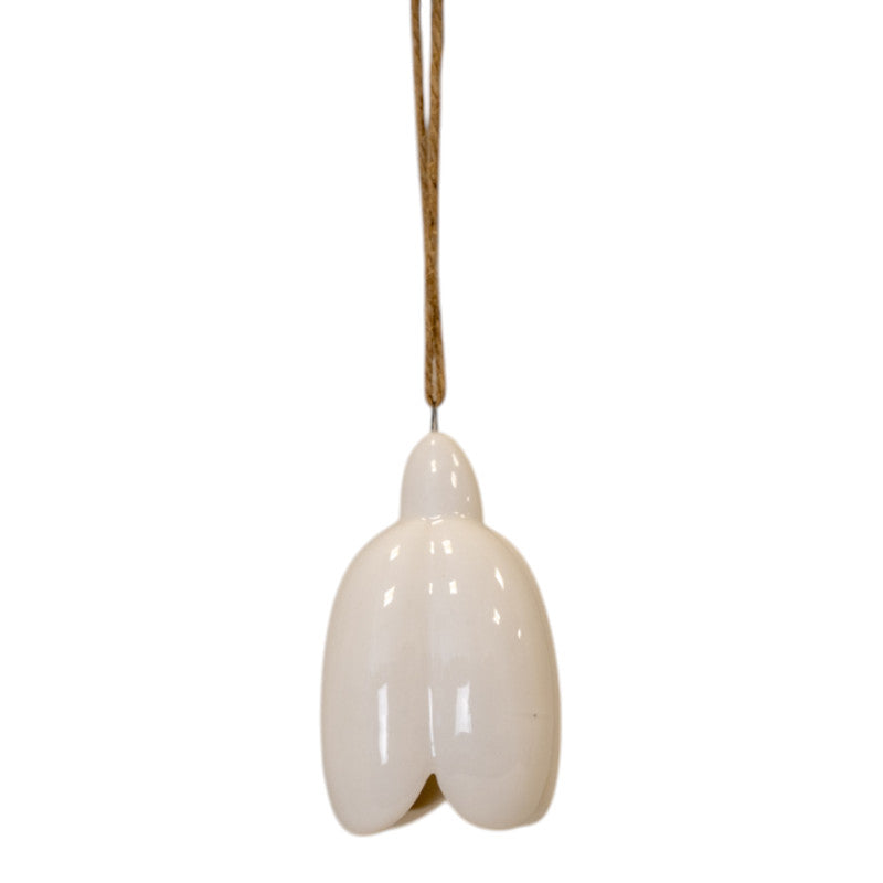 White Ceramic Hanging Flower Decoration