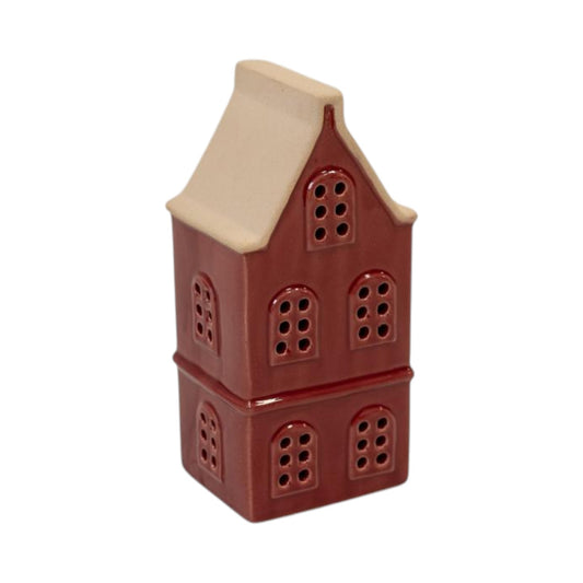 Small Red Ceramic Led Townhouse With Sand Roof