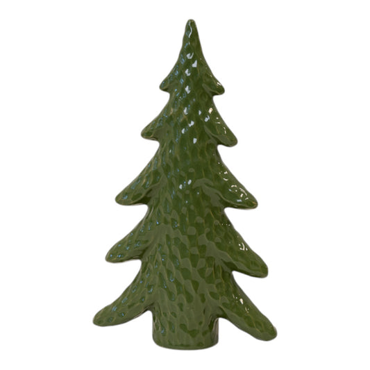 Large Dimpled Green Ceramic Christmas Tree Ornament