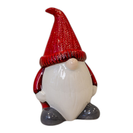 Red/White Ceramic Santa Gonk