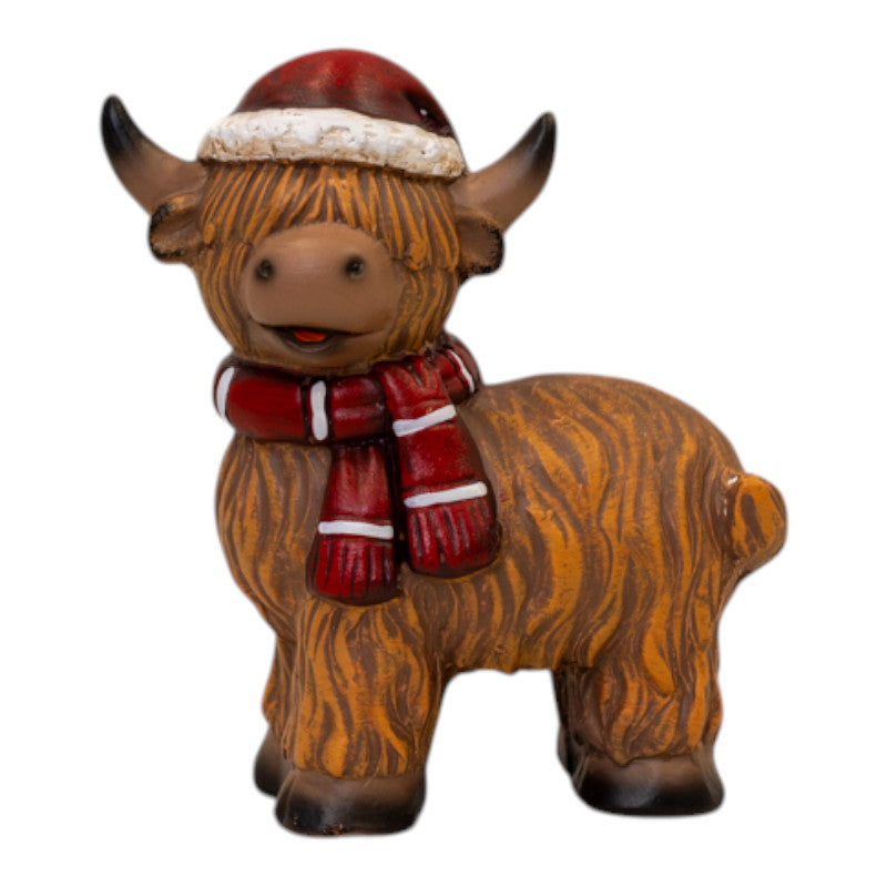 Terrocotta Highland Cow (H14.8cm)