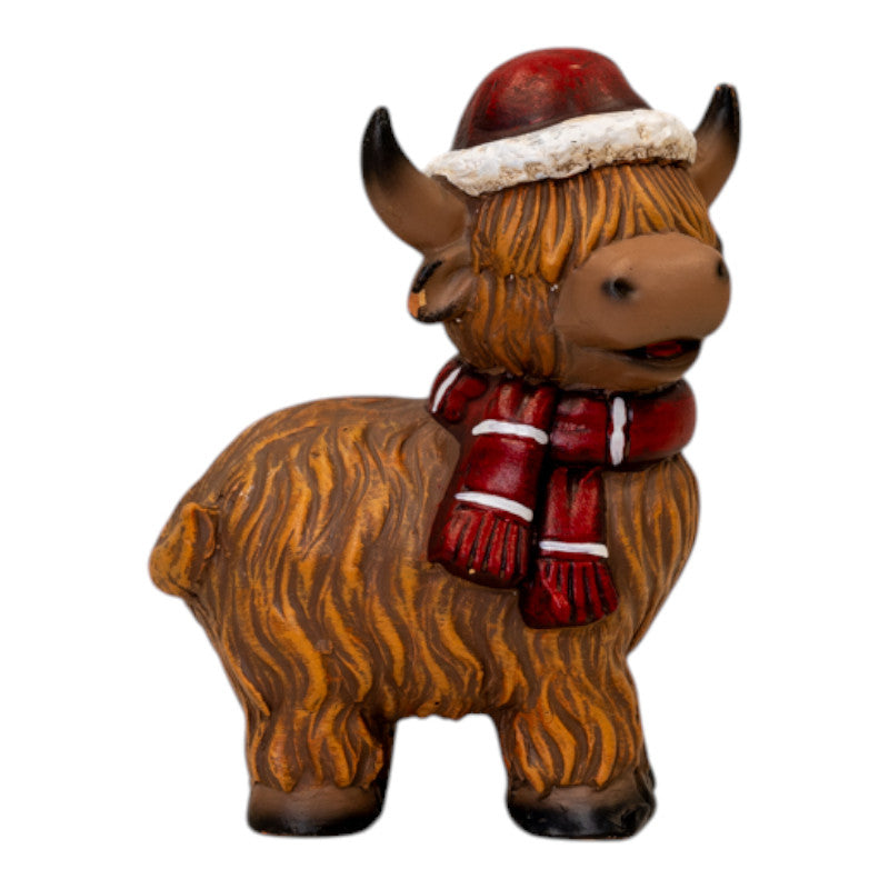Terracotta Highland Cow (H18.9cm)