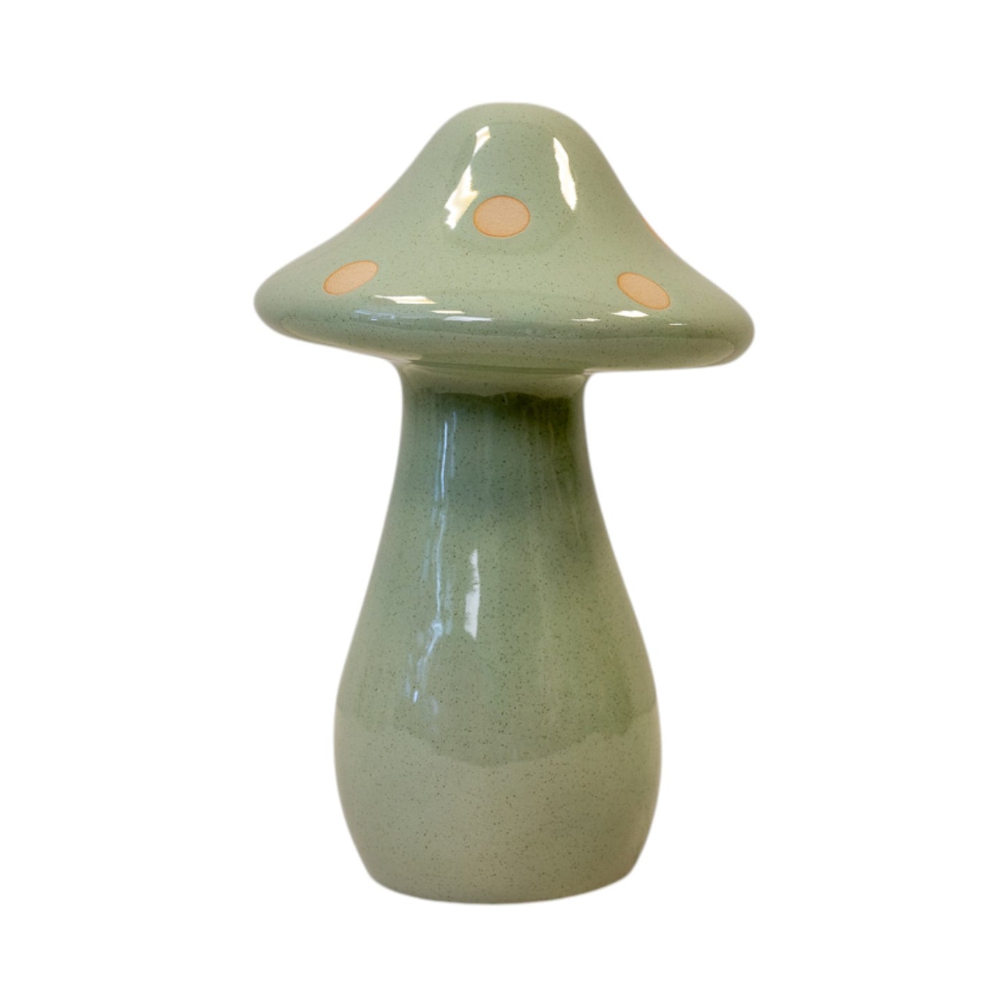 Large Ceramic Pale Green Mushroom
