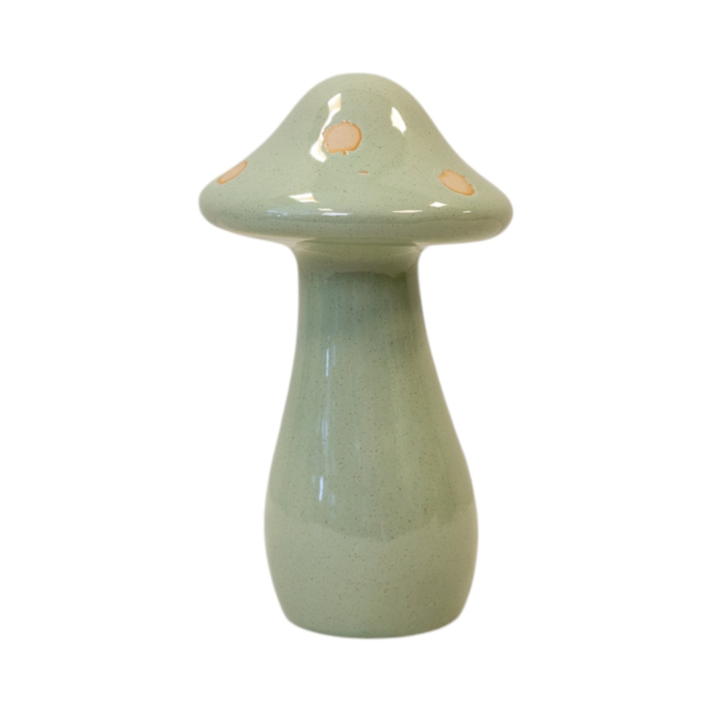 Medium Ceramic Pale Green Mushroom
