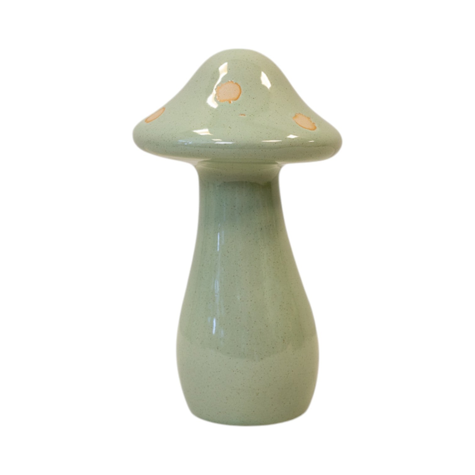 Medium Ceramic Pale Green Mushroom