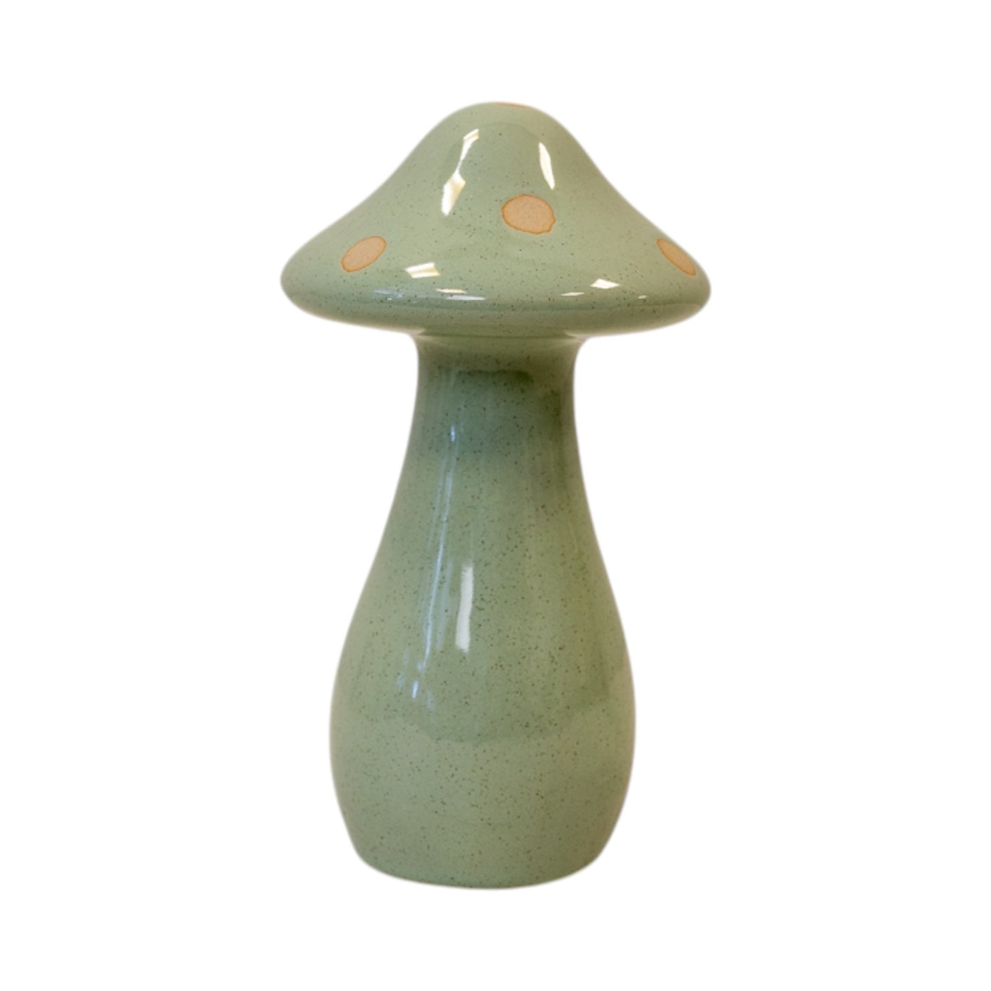 Small Ceramic Pale Green Mushroom