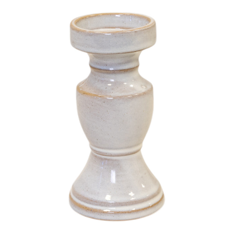 Natural Ceramic Candle Holder Small