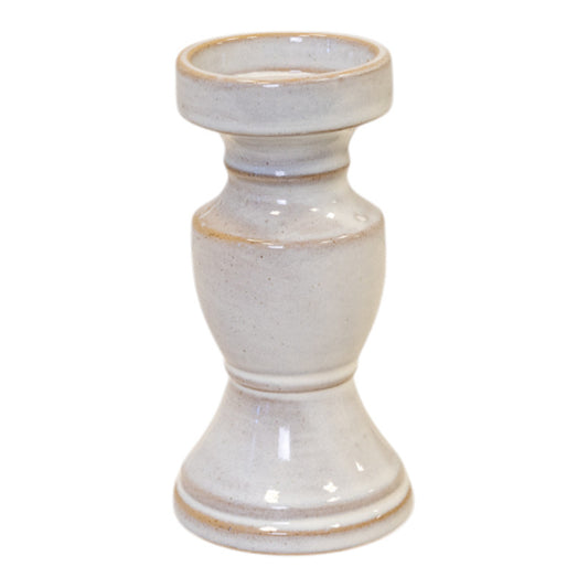 Natural Ceramic Candle Holder Small