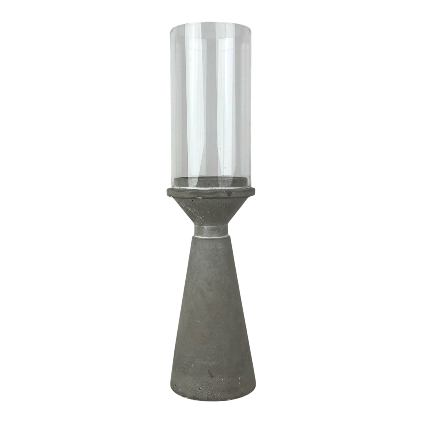 Concrete Candle Holder with glass shade