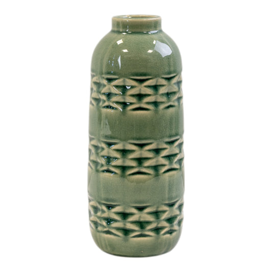 Green Ceramic Vase (25.5cm) BD7.5 x H25.5cm
