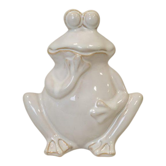 Cream Ceramic Wondering Frog