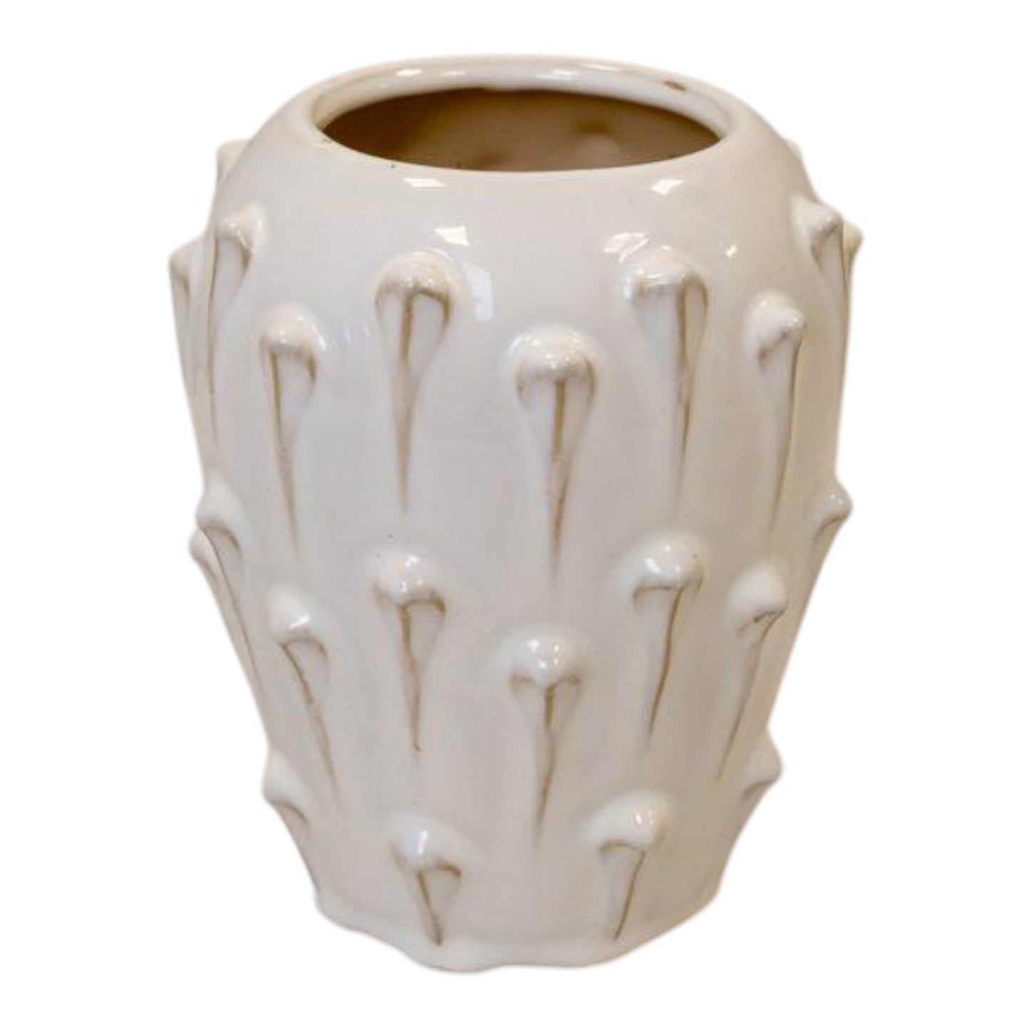 Small Cream Ceramic Bobble Vase