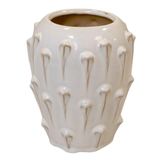 Small Cream Ceramic Bobble Vase