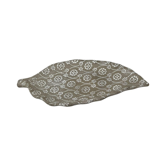Large Concrete Leaf Dish 41 X 21 X 3