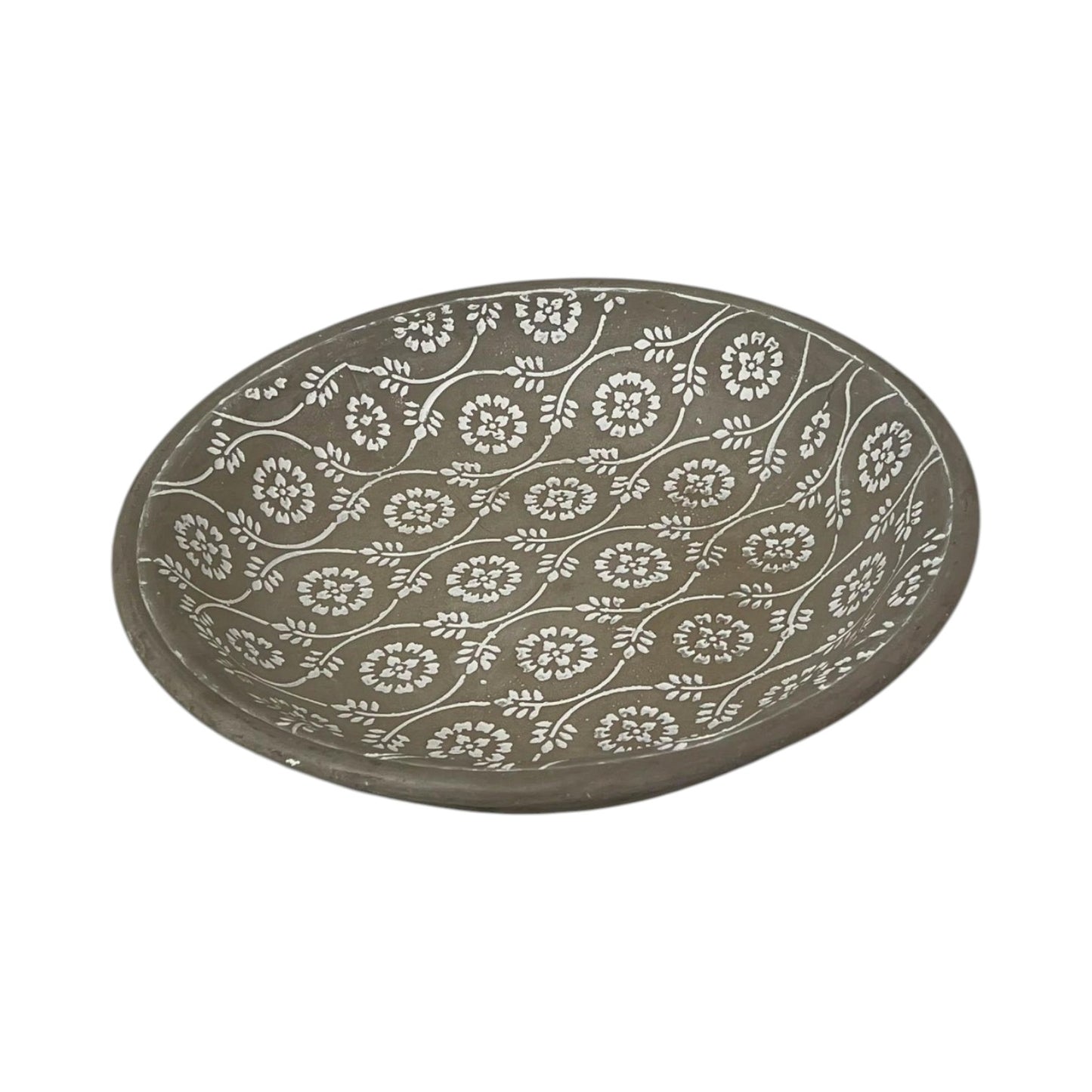 Large Patterned Concrete Plate D30 x H6 cm
