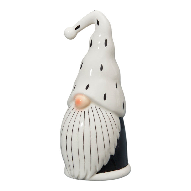 Black and White Ceramic Santa