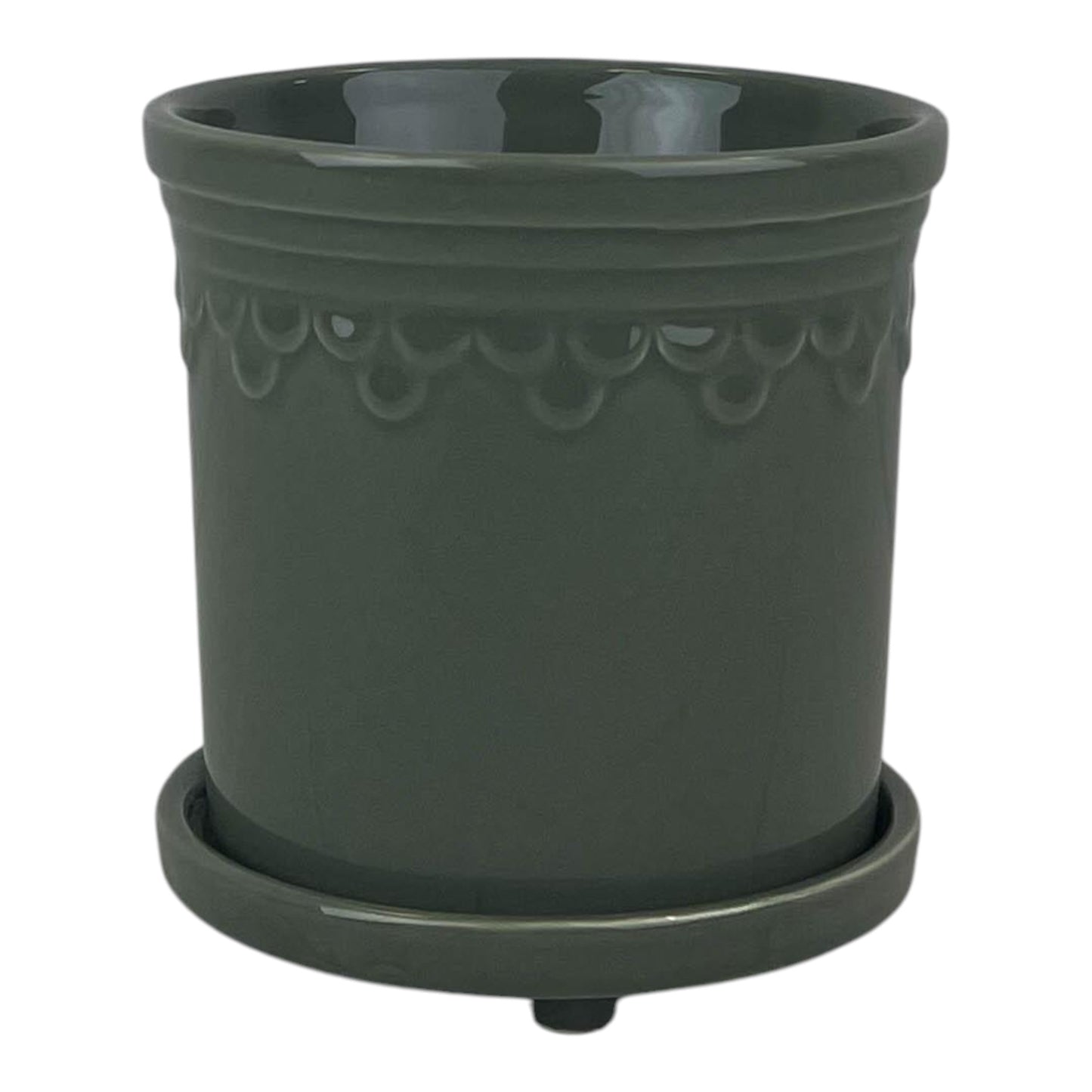 Sage Saucer Pot