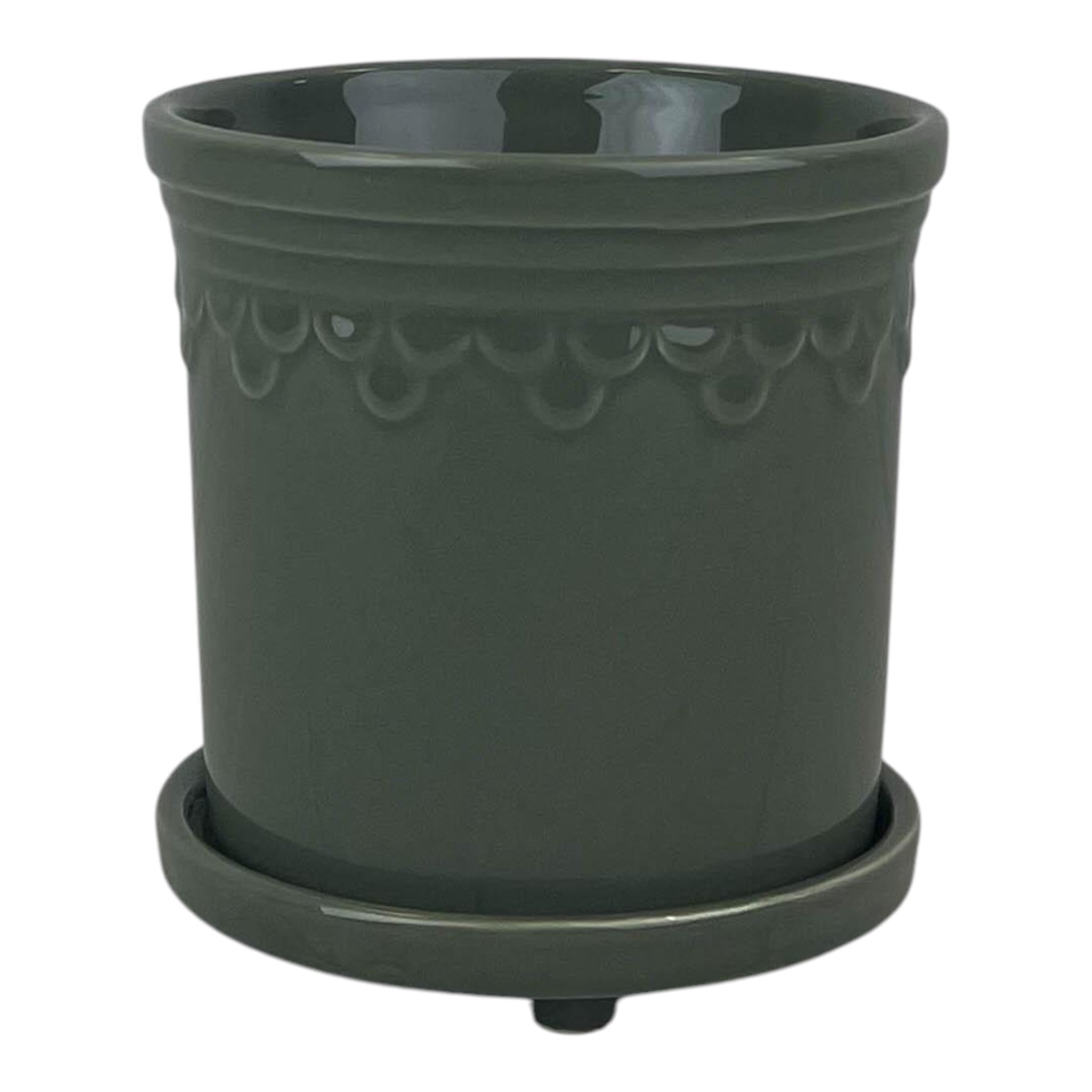 Sage Saucer Pot