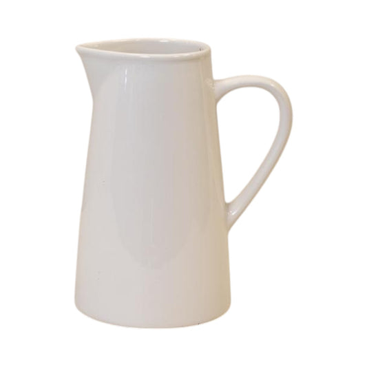 White Jug H20cm X Td13.5cm X L18.5cm