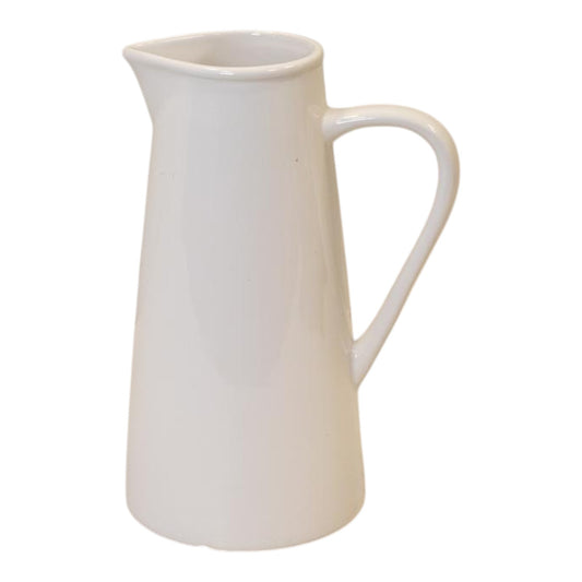 White Ceramic Jug H25cm X L20cm X Td14.5cm